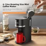 Horavie Mini Single Serve Coffee Maker, Black