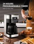 SHARDOR 10-Cup Programmable Coffee Maker - Silver