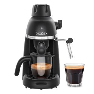 Compact Espresso & Cappuccino Coffee Maker with Steam Wand
