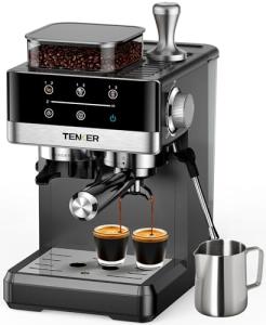 TENKER 20 Bar Espresso Machine with Grinder and Frother