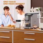 Automatic Espresso Machine with Milk Frother and Grinder