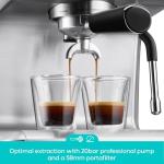 CASABREWS Espresso Machine with Milk Frother and LCD