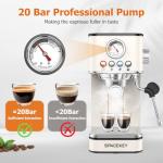 Spacekey 20 Bar Espresso Machine with Milk Frother