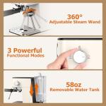 Spacekey 20 Bar Espresso Machine with Milk Frother