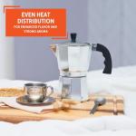 Imusa 6-Cup Aluminum Espresso Maker, Silver