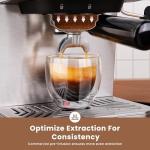 Gevi Espresso Machine with Milk Frother - Silver