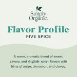 Simply Organic Five Spice Powder, 2.01 Ounces