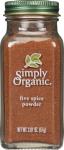 Simply Organic Five Spice Powder, 2.01 Ounces