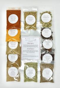 Indian Spice Set: 12 Assorted Spices and Herbs