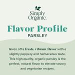 Organic Parsley Flakes, Fresh Green Flavor 0.26oz