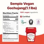 SEMPIO Mild Vegan Gochujang Korean Chili Paste