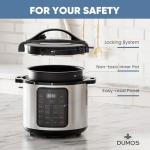 DUMOS 16-in-1 Stainless Steel Multi Cooker 8 QT