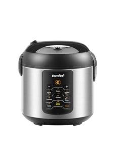COMFEE' 6-in-1 Compact Rice Cooker, Stainless Steel
