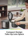 COMFEE' 6-in-1 Compact Rice Cooker, Stainless Steel