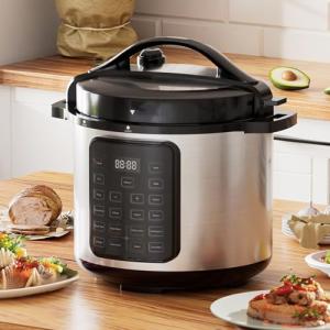 Sweetcrispy 8QT Electric Pressure Cooker, 16-in-1 Multi-Cooker