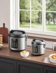 COMFEE' 6-in-1 Compact Rice Cooker, Stainless Steel