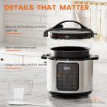 Sweetcrispy 8QT Electric Pressure Cooker, 16-in-1 Multi-Cooker