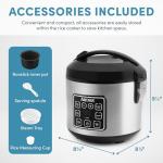 Aroma Digital Rice Cooker and Steamer, 4-Cup