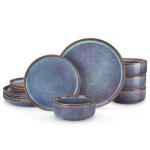 Vancasso Playa Grey-Blue Dinnerware Set, 12 Pieces