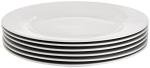Amazon Basics 6-Piece White Dinner Plate Set