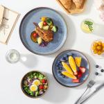 Vancasso Playa Grey-Blue Dinnerware Set, 12 Pieces