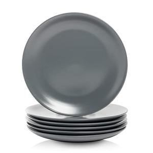 10 Strawberry Street Charcoal Gray Coupe Dinner Plates