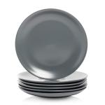 10 Strawberry Street Charcoal Gray Coupe Dinner Plates