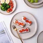 AmorArc Handmade Reactive Glaze Dinner Plates Set