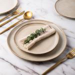 AmorArc Handmade Reactive Glaze Dinner Plates Set