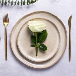 AmorArc Handmade Reactive Glaze Dinner Plates Set