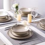 AmorArc Handmade Reactive Glaze Dinner Plates Set