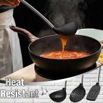 34-Piece Silicone Kitchen Utensils Set with Steel Handles