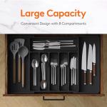 Lifewit Expandable Silverware Drawer Organizer - Black