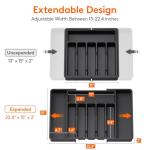 Lifewit Expandable Silverware Drawer Organizer - Black