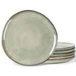 Handmade Reactive Glaze Ceramic Plates Set of 6