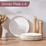Herogo 10.43 Inch Ceramic Dinner Plates, Set of 6