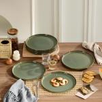 Hesinco 11-Inch Olive Ceramic Dinner Plates Set