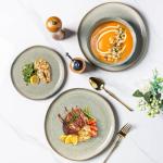 Handmade Reactive Glaze Ceramic Plates Set of 6