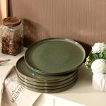 Hesinco 11-Inch Olive Ceramic Dinner Plates Set