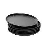 Set of 6 Matte Black 10.5" Dinner Plates
