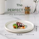 AmorArc Beige Ceramic Dinner Plates Set of 6