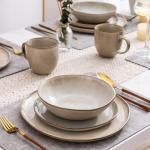 AmorArc Handmade Ceramic Dinnerware Set for 4