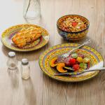 Colorful 10.5 Inch Ceramic Dinner Plates Set of 6