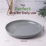 AmorArc Grey Ceramic Dinner Plates Set of 6