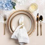 LERATIO 10.5 Inch Handmade Ceramic Dinner Plate Set