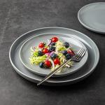 AmorArc Grey Ceramic Dinner Plates Set of 6