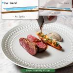 Set of 4 Modern White Ceramic Dinner Plates