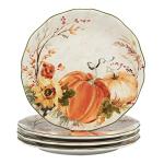 Harvest Morning Multicolor Dinner Plates - Set of 4