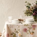 Large Set of 4 Ceramic Dinner Plates