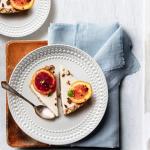 Set of 4 Modern White Ceramic Dinner Plates